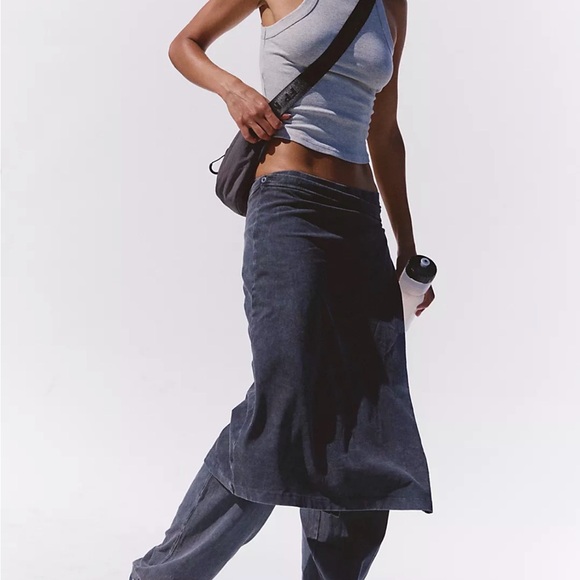 FP Movement Hot Shot Sarong pants Medium Navy blue EUC Free People - Picture 2 of 9